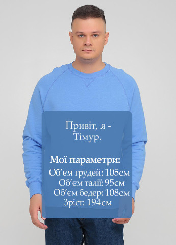 Hanes світшот однотонний блакитний кежуал бавовна, трикотаж