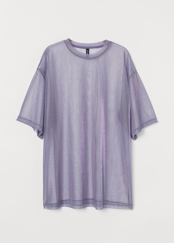 Темно-лиловая летняя футболка H&M