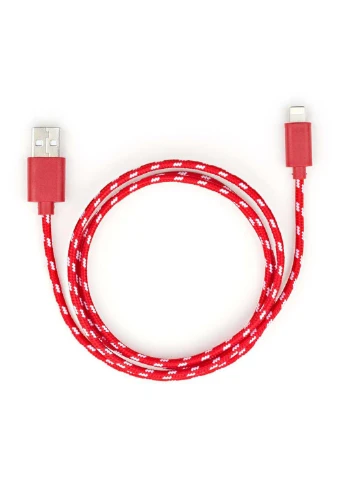 Дата кабель (VCPDCLNB31R) Vinga USB 2.0 AM to Lightning 2color nylon 1m red (239381088)