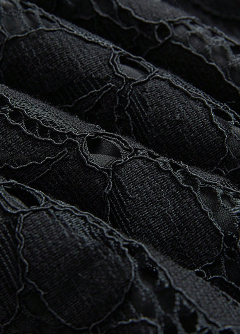 Черное кэжуал платье а-силуэт SHEIN однотонное