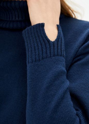 Костюм (свитер, брюки) Sewel однотонный тёмно-синий кэжуал акрил, шерсть