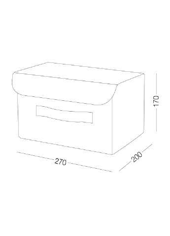 Ящик для хранения с крышкой, 27х20х17 см MVM (255413091)