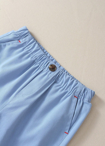 Комбинированные кэжуал демисезонные брюки прямые SHEIN