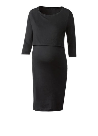 Черное кэжуал платье для беременных Esmara однотонное