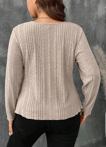 Кремовый демисезонный пуловер пуловер SHEIN