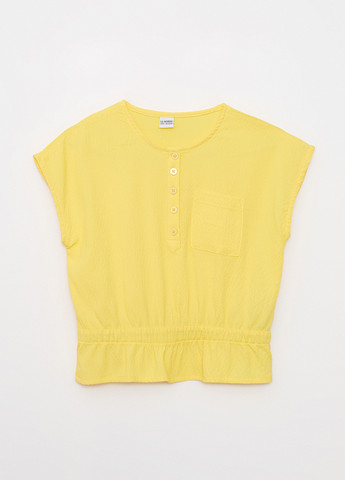 Желтая однотонная блузка LC Waikiki летняя