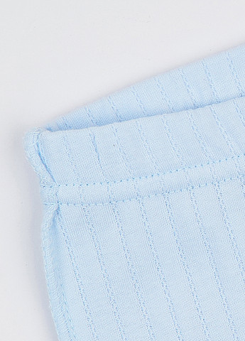 Блакитний демісезонний комплект (шапка, боді, повзунки) KRAKO