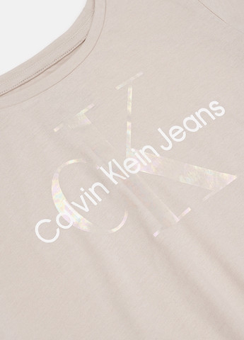 Бежева літня футболка Calvin Klein