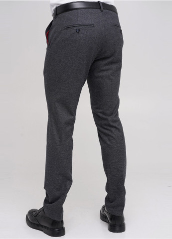 Серо-синие классические демисезонные зауженные брюки Trend Collection