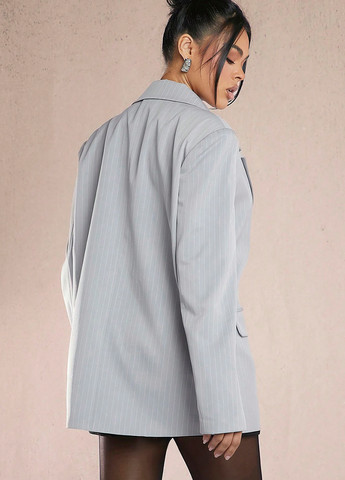 Серый женский жакет SHEIN однотонный - демисезонный