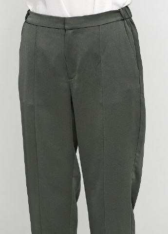 Темно-зеленые кэжуал летние прямые, укороченные брюки Banana Republic