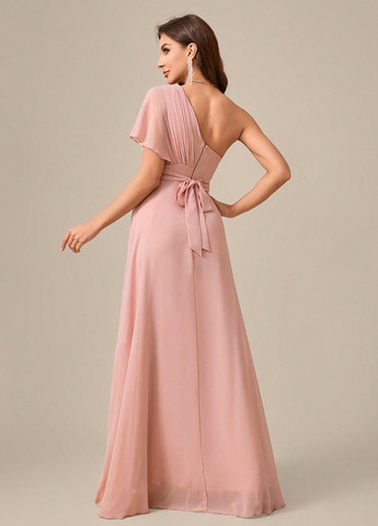 Світло-рожева вечірня, святковий сукня SHEIN однотонна