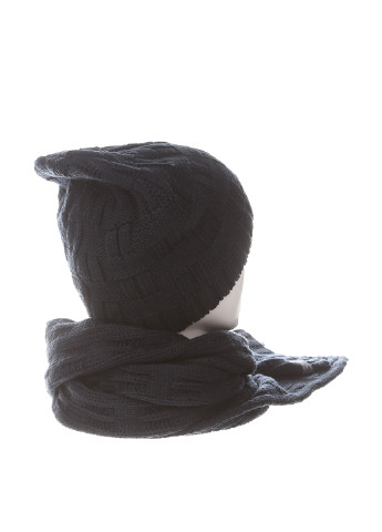 Темно-синий зимний комплект (шапка, шарф) Creative Apparel