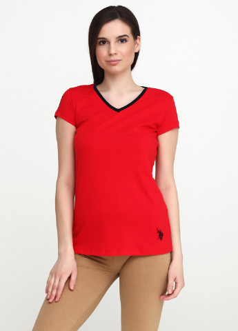 Червона всесезон футболка з коротким рукавом U.S. Polo Assn.