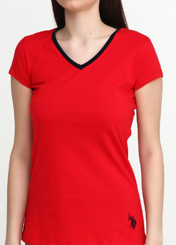 Красная всесезон футболка с коротким рукавом U.S. Polo Assn.