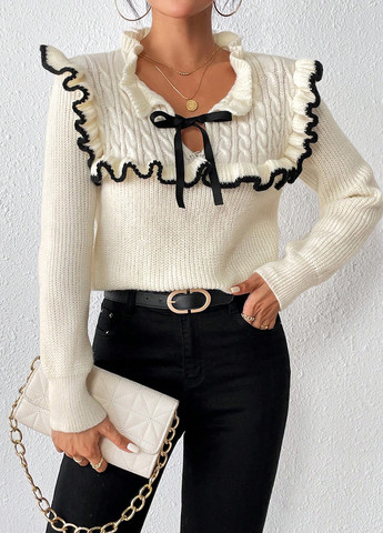 Кремовий демісезонний светр SHEIN