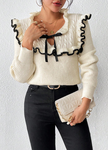 Кремовий демісезонний светр SHEIN