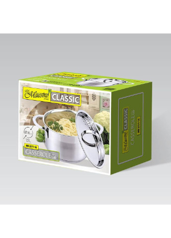 Кастрюля с крышкой MR-3511-16 1.5 л 16 см Maestro (253628361)