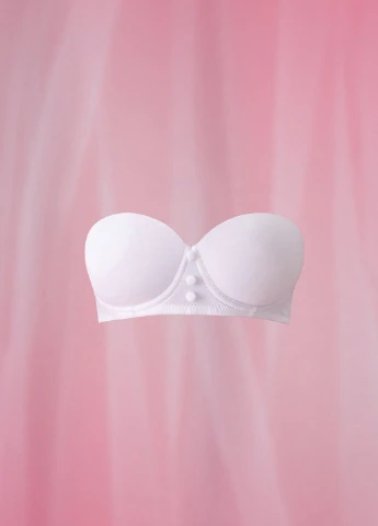 Белый балконет бюстгальтер SHEIN с косточками полиамид