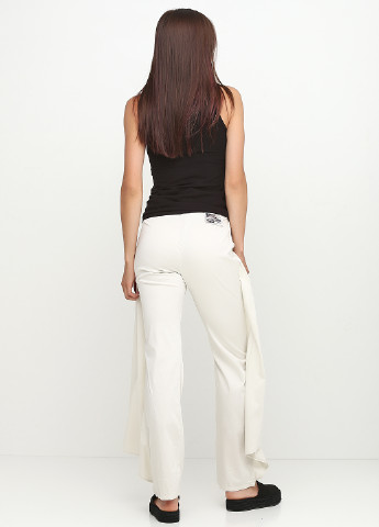 Бледно-бежевые кэжуал демисезонные брюки Oblique