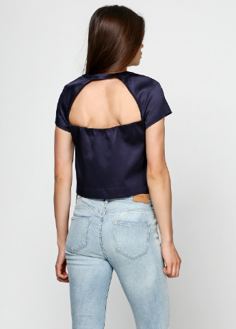 Темно-синяя летняя блуза Zara