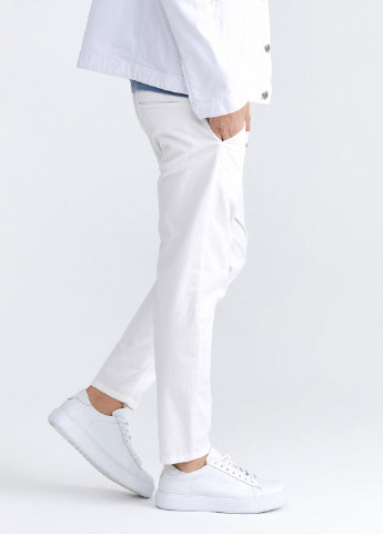 Белые кэжуал демисезонные зауженные, укороченные брюки Xint