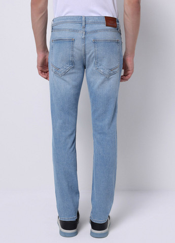 Голубые демисезонные регюлар фит джинсы Colin's