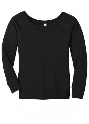 Черный свитшот Bella однотонный без декора (310228956)