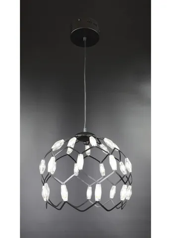 Люстра стельова LED D1288/400-bk Чорний 42х40х40 див. Sunnysky (253628772)