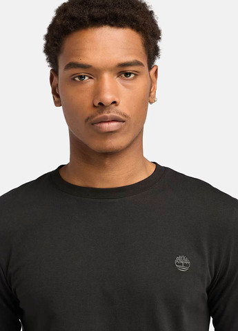 Черный демисезонный кэжуал лонгслив Timberland однотонный