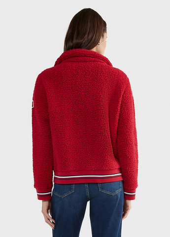 Куртка Tommy Hilfiger однотонная красная кэжуал