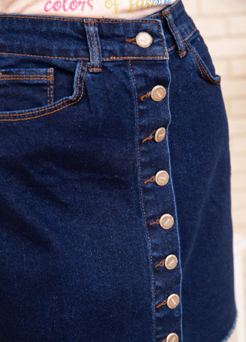 Темно-синяя джинсовая однотонная юбка Ager а-силуэта (трапеция)