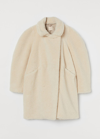 Світло-бежева демісезонна куртка зі штучного меху H&M