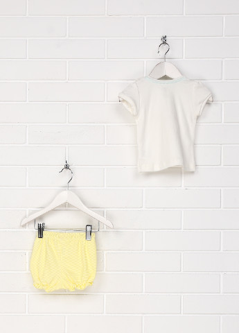 Білий літній комплект (футболка, шорти) Baby corner