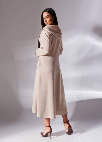 Светло-бежевое кэжуал платье LibeAmore однотонное