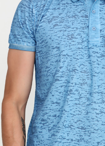 Голубой футболка-поло для мужчин MSY меланжевая