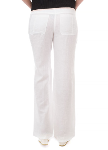Белые кэжуал летние прямые брюки Marc Aurel