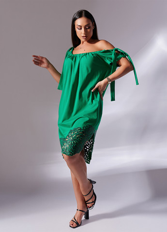Зелена кежуал сукня а-силует LibeAmore однотонна