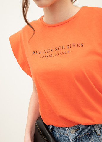 Оранжевая летняя футболка PEPPER MINT