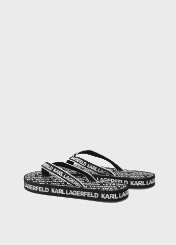 Черные пляжные, кэжуал вьетнамки Karl Lagerfeld