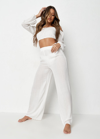Білий демісезонний комплект (топ, штани) Missguided