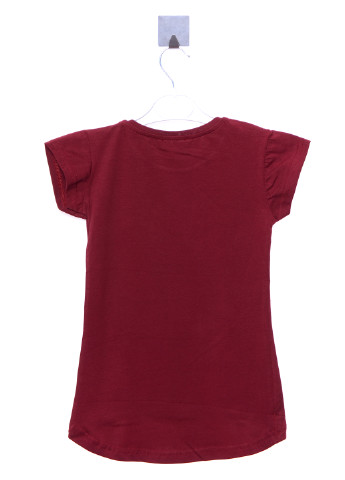 Бордовая летняя футболка с коротким рукавом ARS