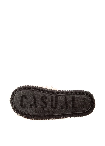 Пудровые тапочки Casual с мехом