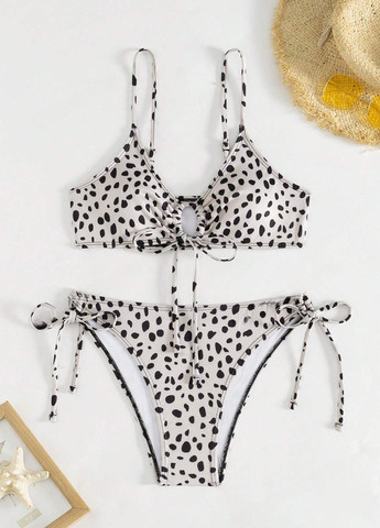 Комбінований літній купальник (ліф, трусики) бікіні, роздільний SHEIN