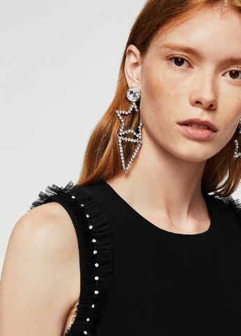 Черное кэжуал платье Mango однотонное