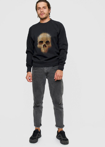 Чорний світшот чоловічий YAPPI малюнок (251424271)