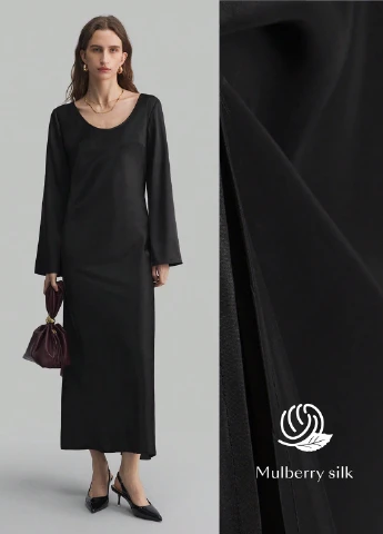 Черное кэжуал платье SHEIN однотонное
