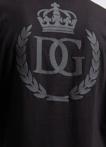 Чорна чорна футболка з логотипом на спині Dolce & Gabbana