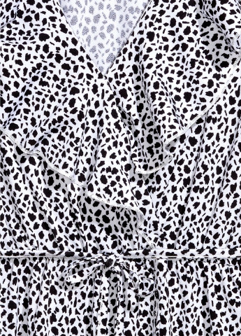 Білий кежуал сукня кльош, на запах H&M леопардовий