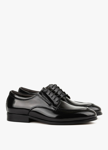 Классические черные мужские украинские туфли Le'BERDES на шнурках